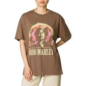 COTTON:ON Women's Bob Marley Relaxed Boyfriend Tee Size S Brown